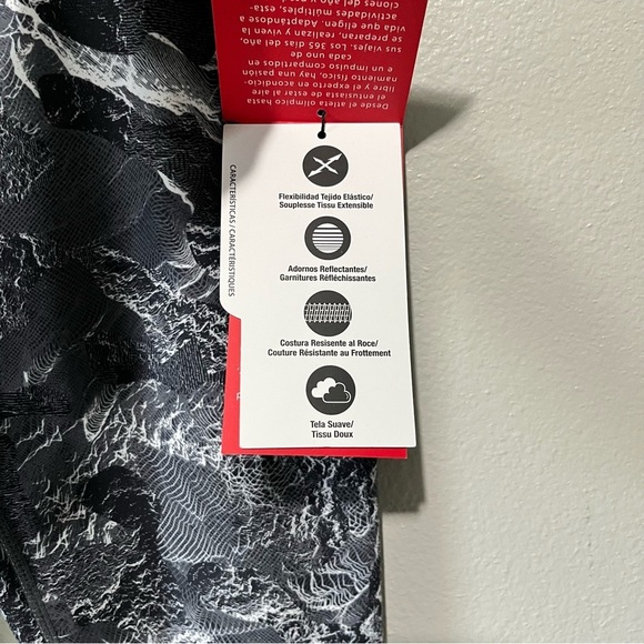 SPYDER ACTIVE- NWT Black and Gray Patterned Leggings Size S - Picture 4 of 7